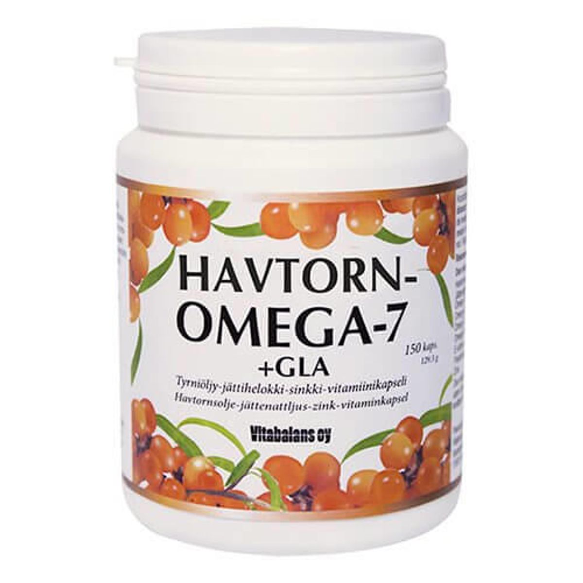 Havtorn omega 7 + GLA - 150 kapsler