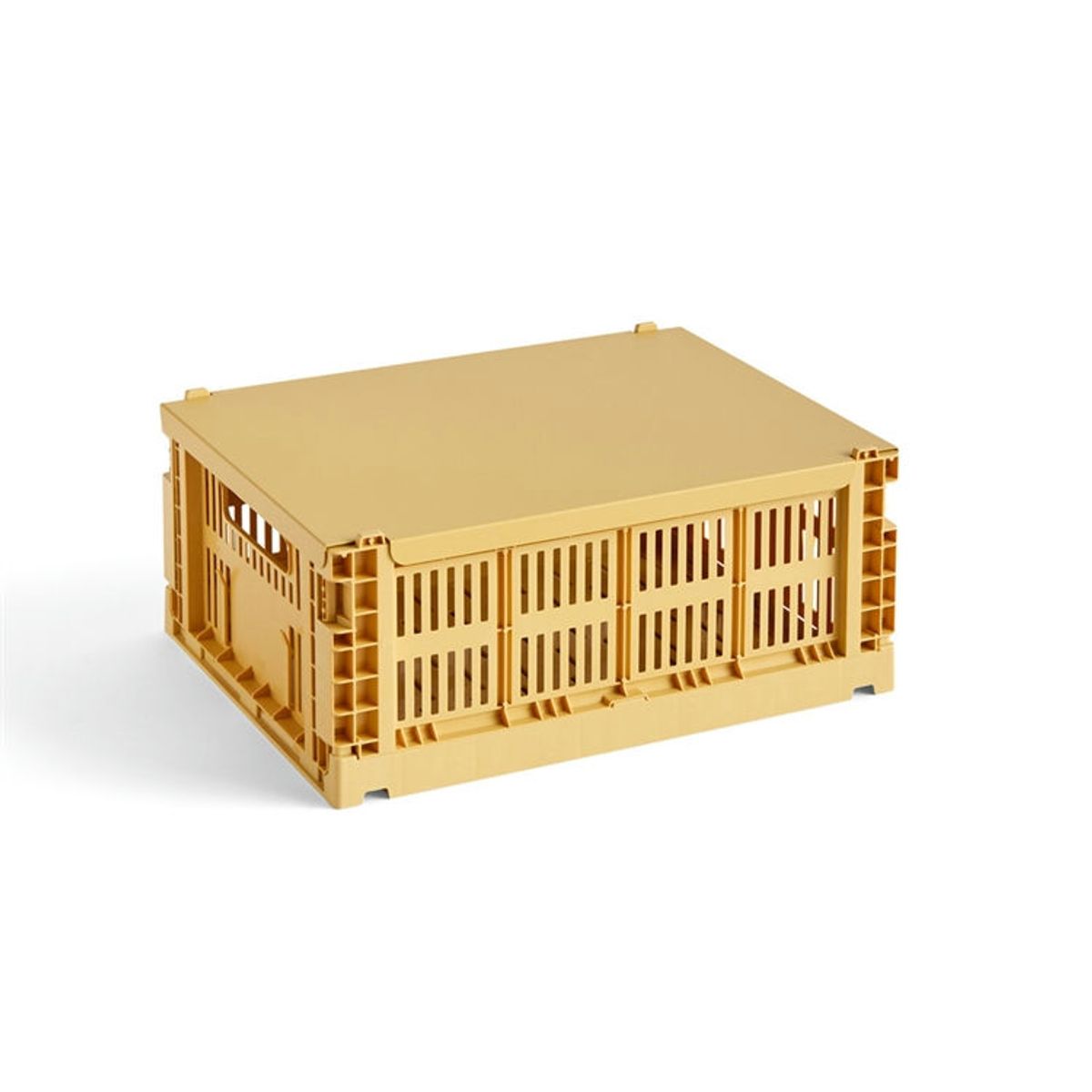 HAY Colour Crate Lid Medium Golden Yellow