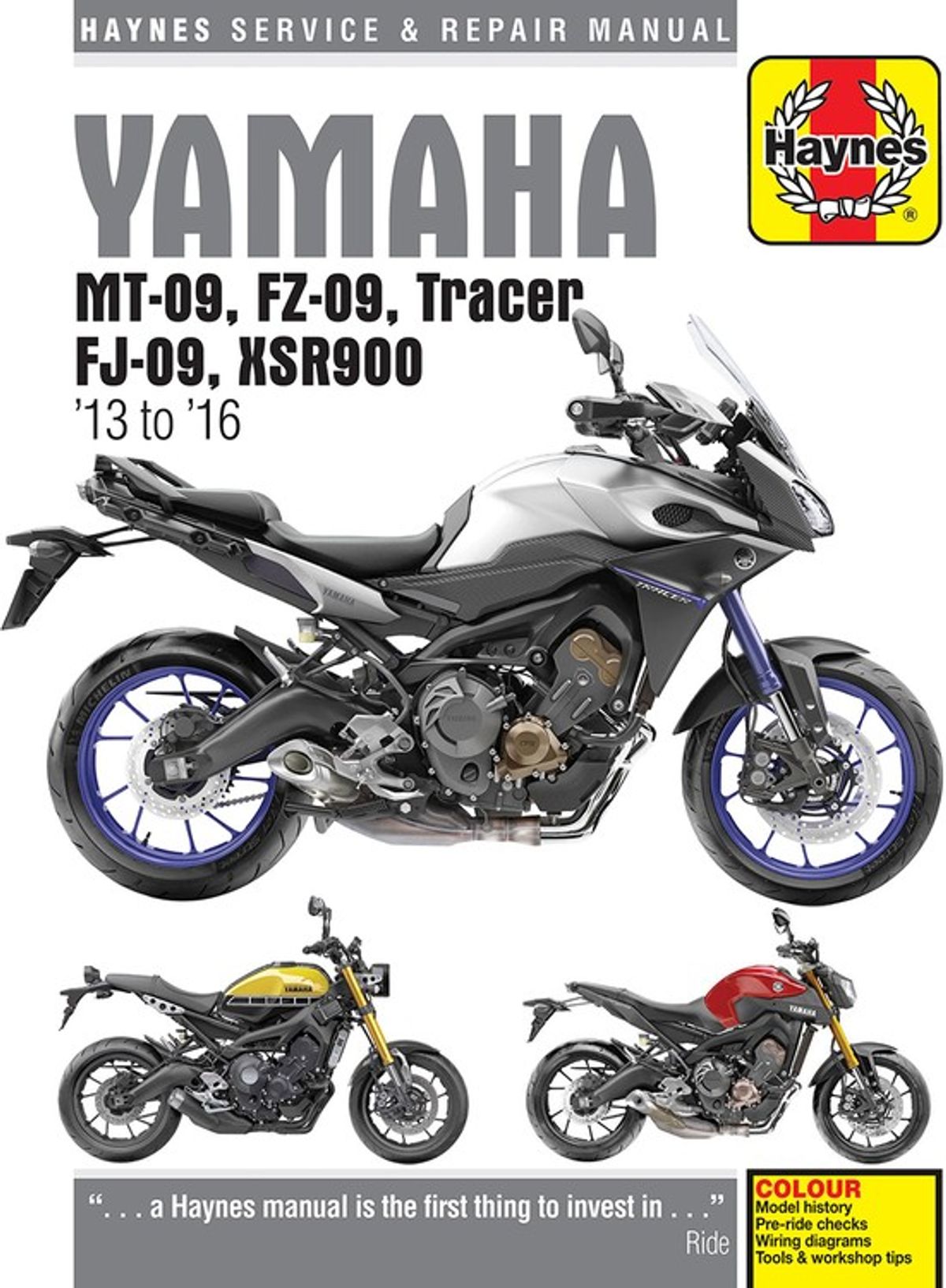 Haynes Service Manual Yamaha MT-09, FZ-09, Tracer FJ-09, XSR900(13-16)