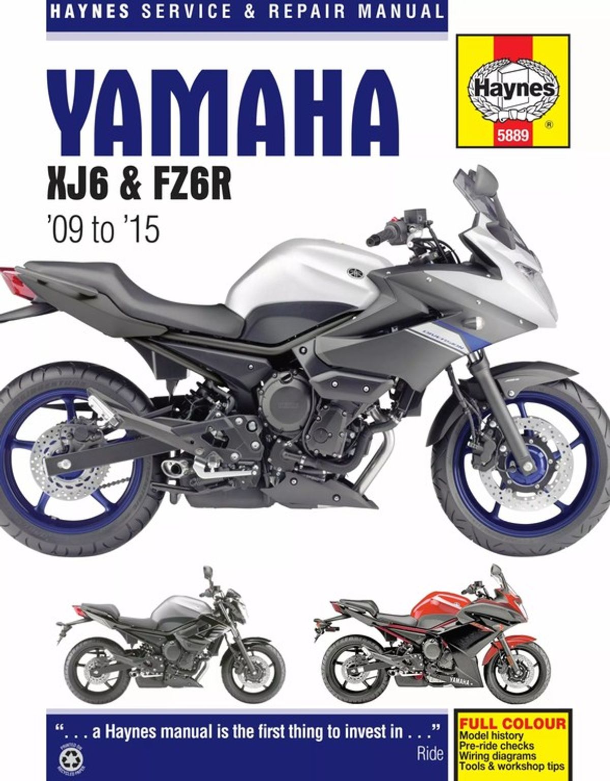 Haynes Service Manual Yamaha XJ6 & FZ6R(09-15)