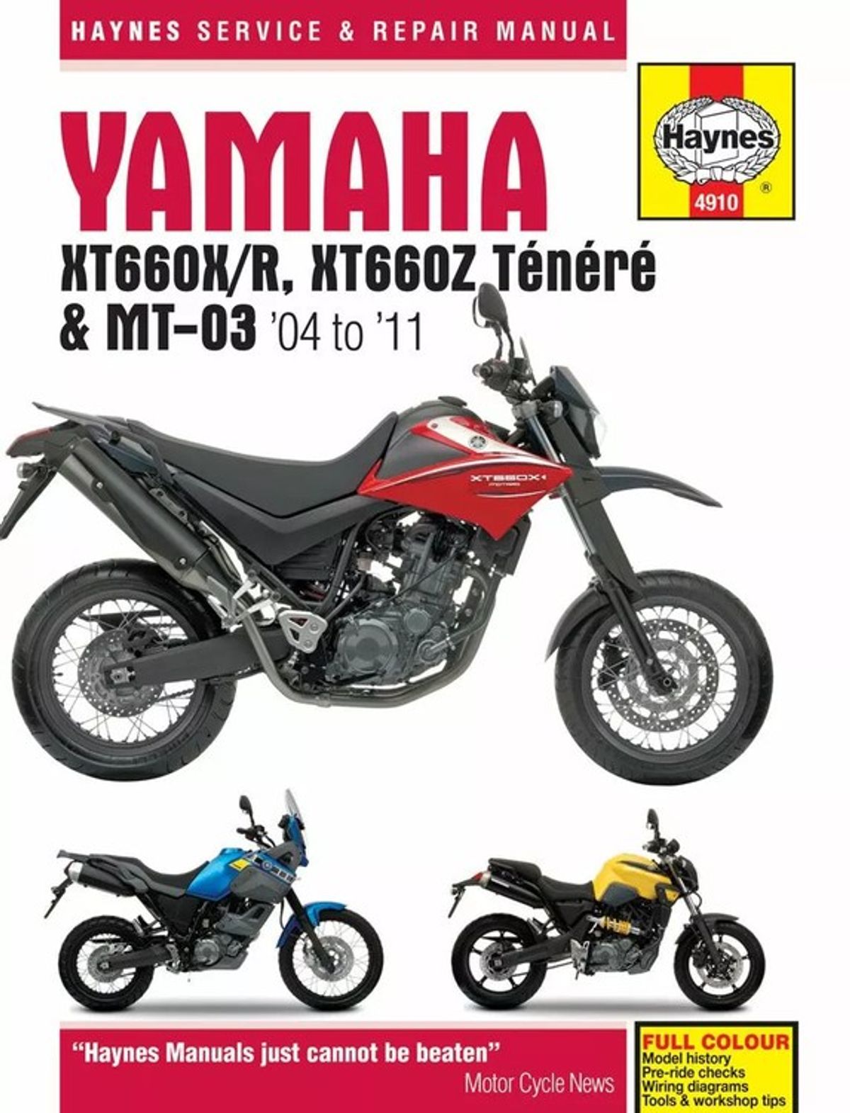 Haynes Service Manual Yamaha XT660 & MT-03(04-11)