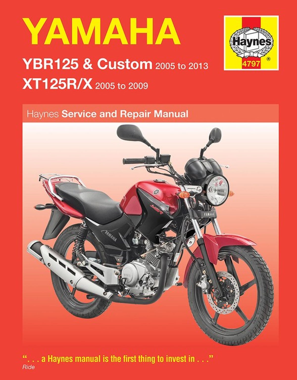 Haynes Service Manual Yamaha YBR125(05-13) & XT125R/X(05-09)