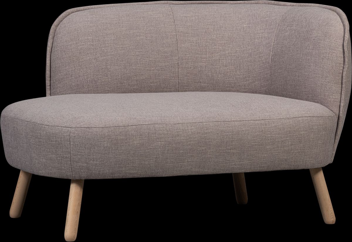 Hazel, Sofabænk højrevendt, grå, H70x76x110 cm