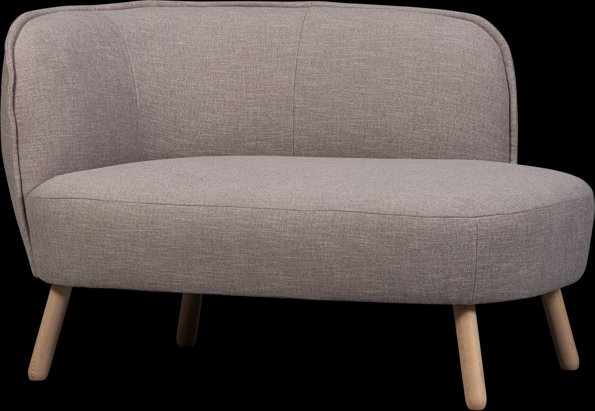 Hazel, Sofabænk venstrevendt, grå, H70x76x110 cm