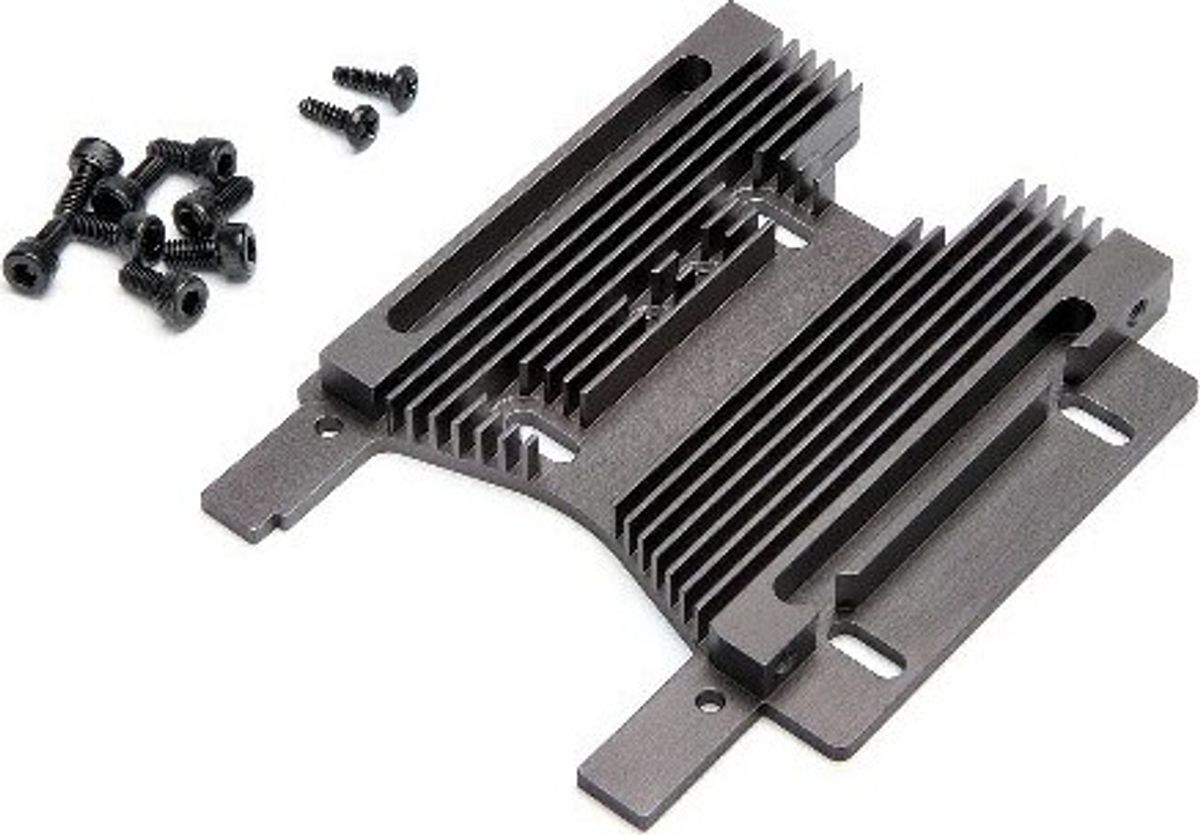 Hd Heatsink Motor Plate 10mm (7075s/gray) - Hp102359 - Hpi Racing