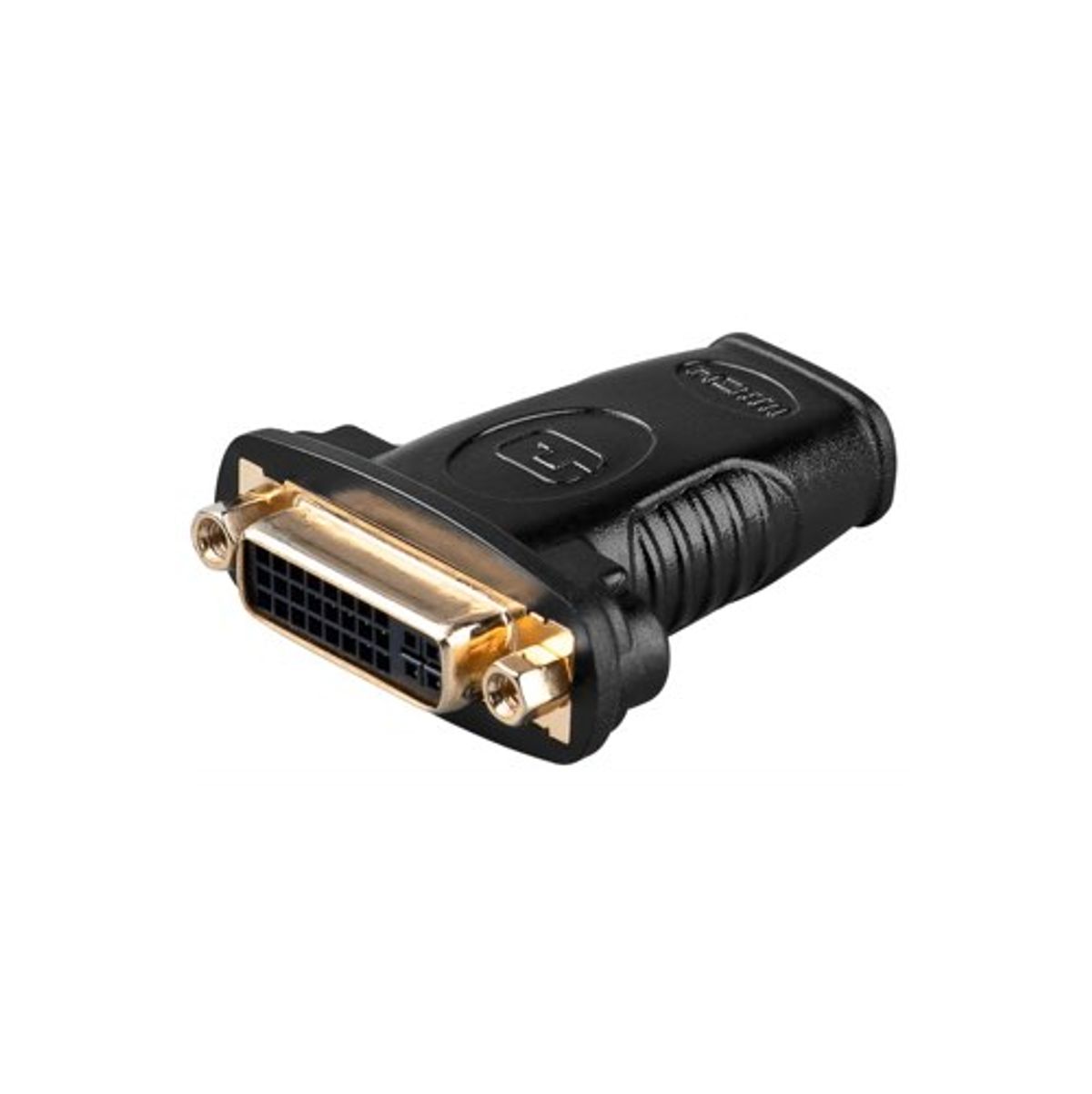 HDMI til DVI-I adapter (hun/hun) (2560Ã1600@60Hz) (Sort) - 0,1 m - Goobay