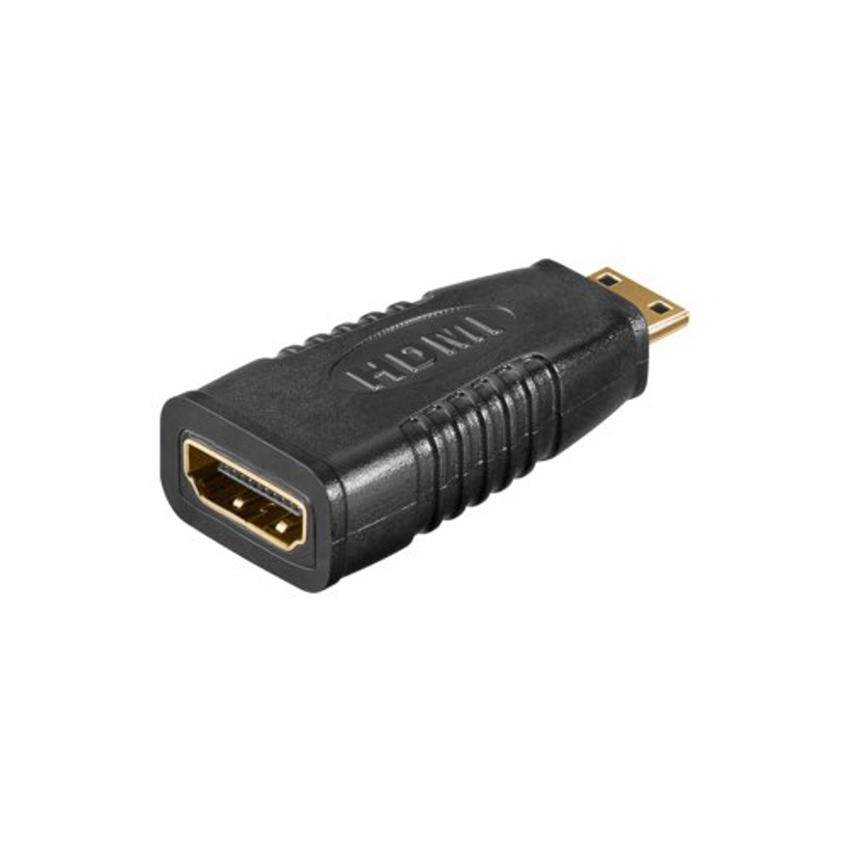 HDMI til HDMI-Mini adapter (hun/han) (4K@60Hz) (Sort) - 0,1 m - Goobay