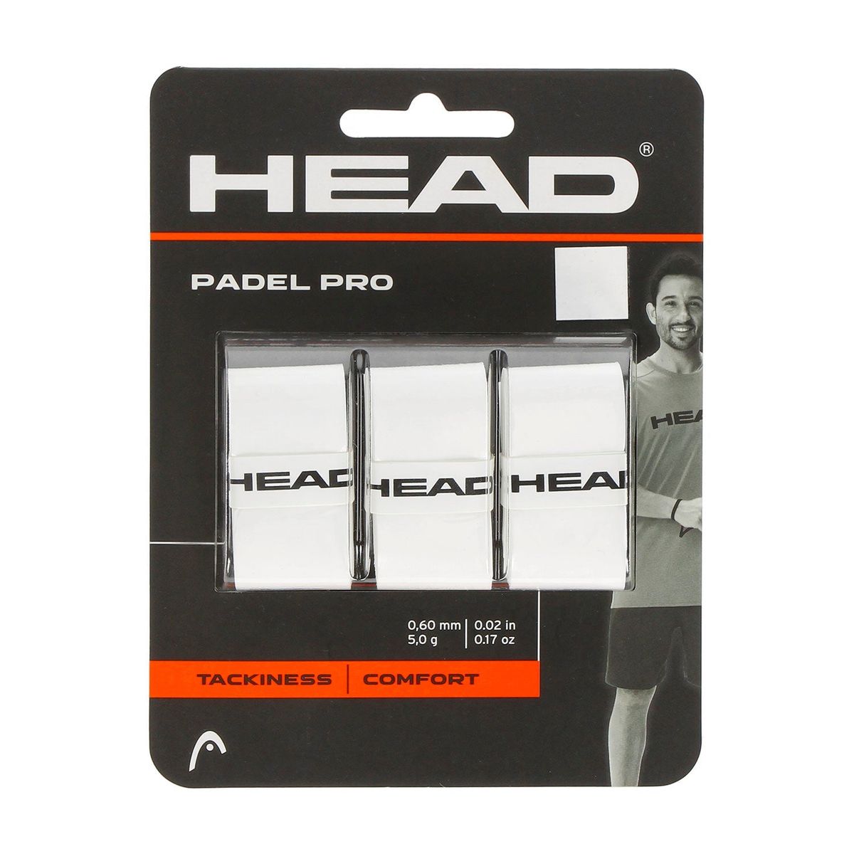 Head Padel Pro Overgrip (3-pak, hvid)