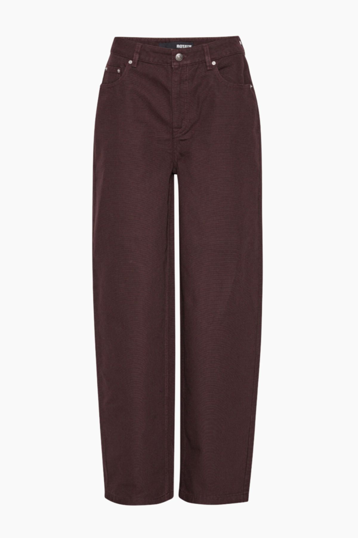 Heavy Woven Wide Pants - Chocolate Plum (Brown) - Rotate - Brun 25