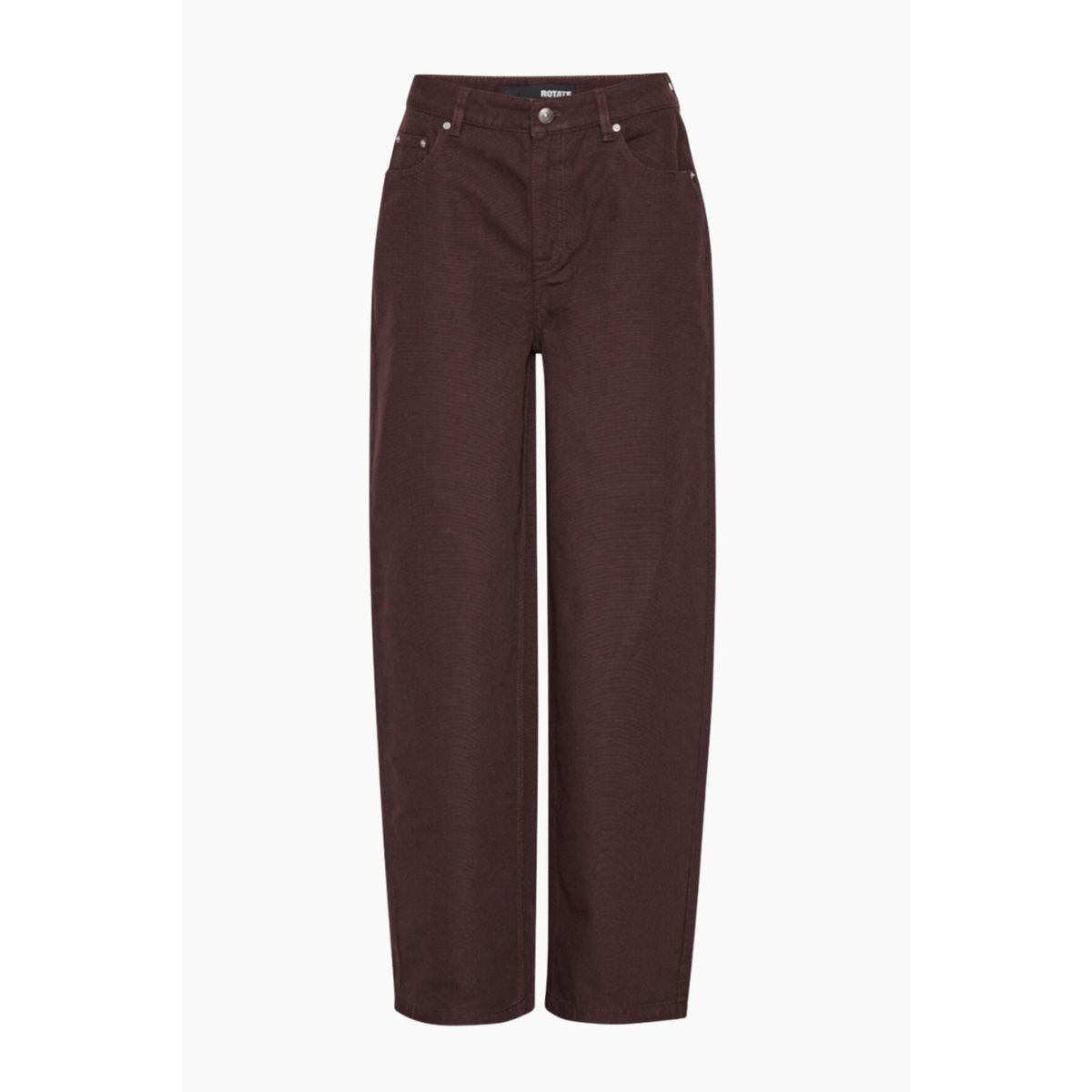 Heavy Woven Wide Pants - Chocolate Plum (Brown) - Rotate - Brun 29