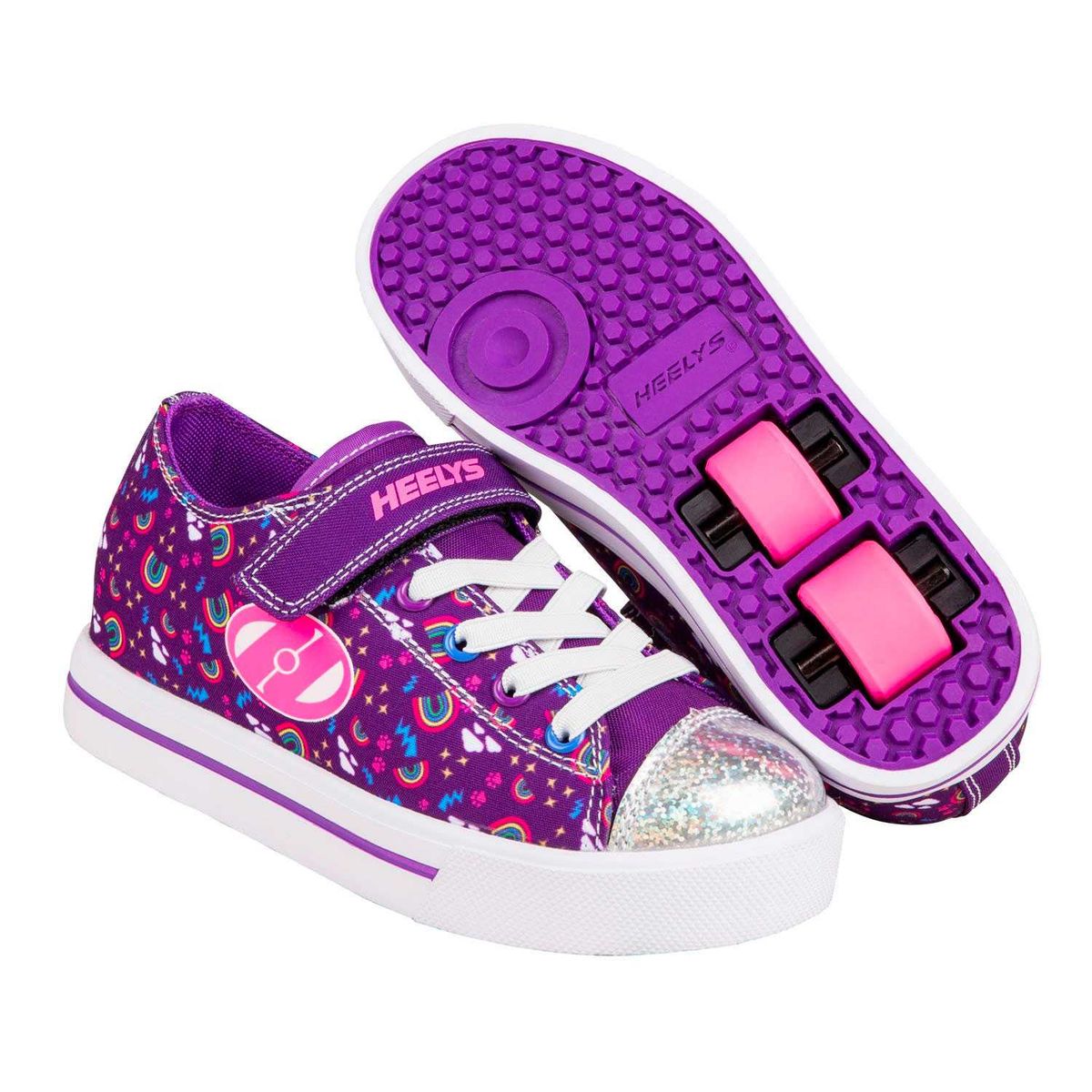 Heelys X2 Snazzy Rullesko Lilla Multi Rainbow