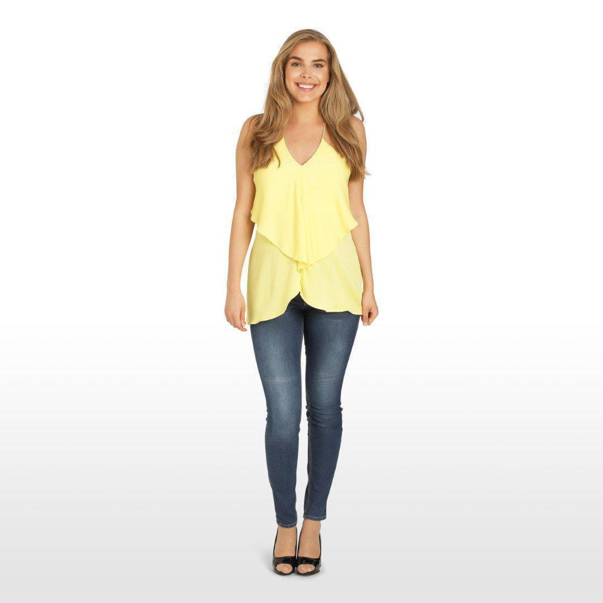 Hello Yellow top til gravide, gul - S - Small