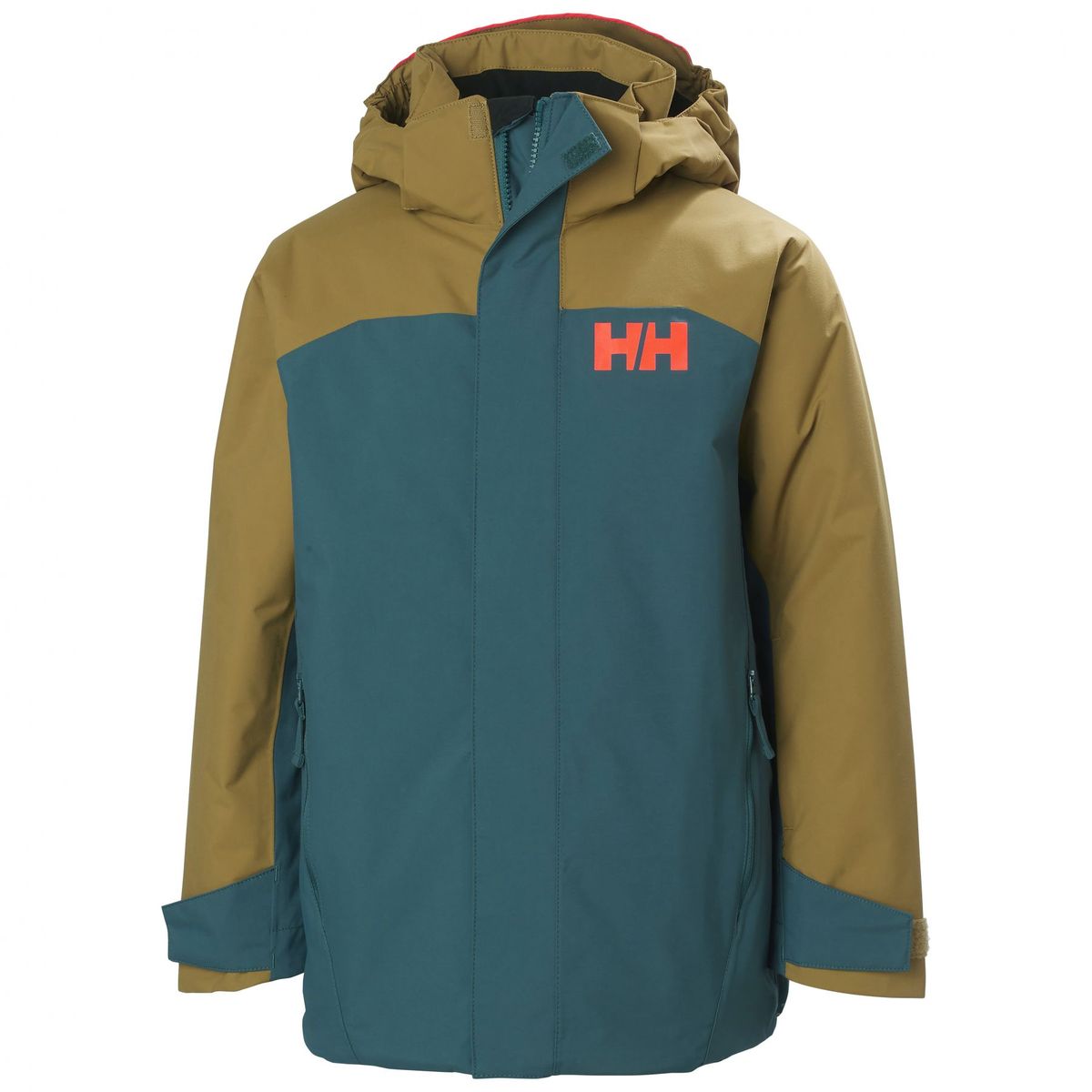 Helly Hansen Level, skijakke, junior, mørkegrøn/brun