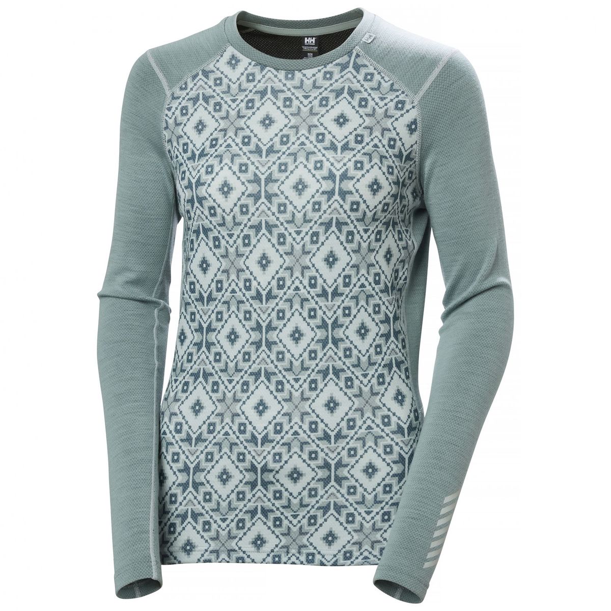 Helly Hansen Lifa Merino Midweight Graphic Crew, dame, cactus