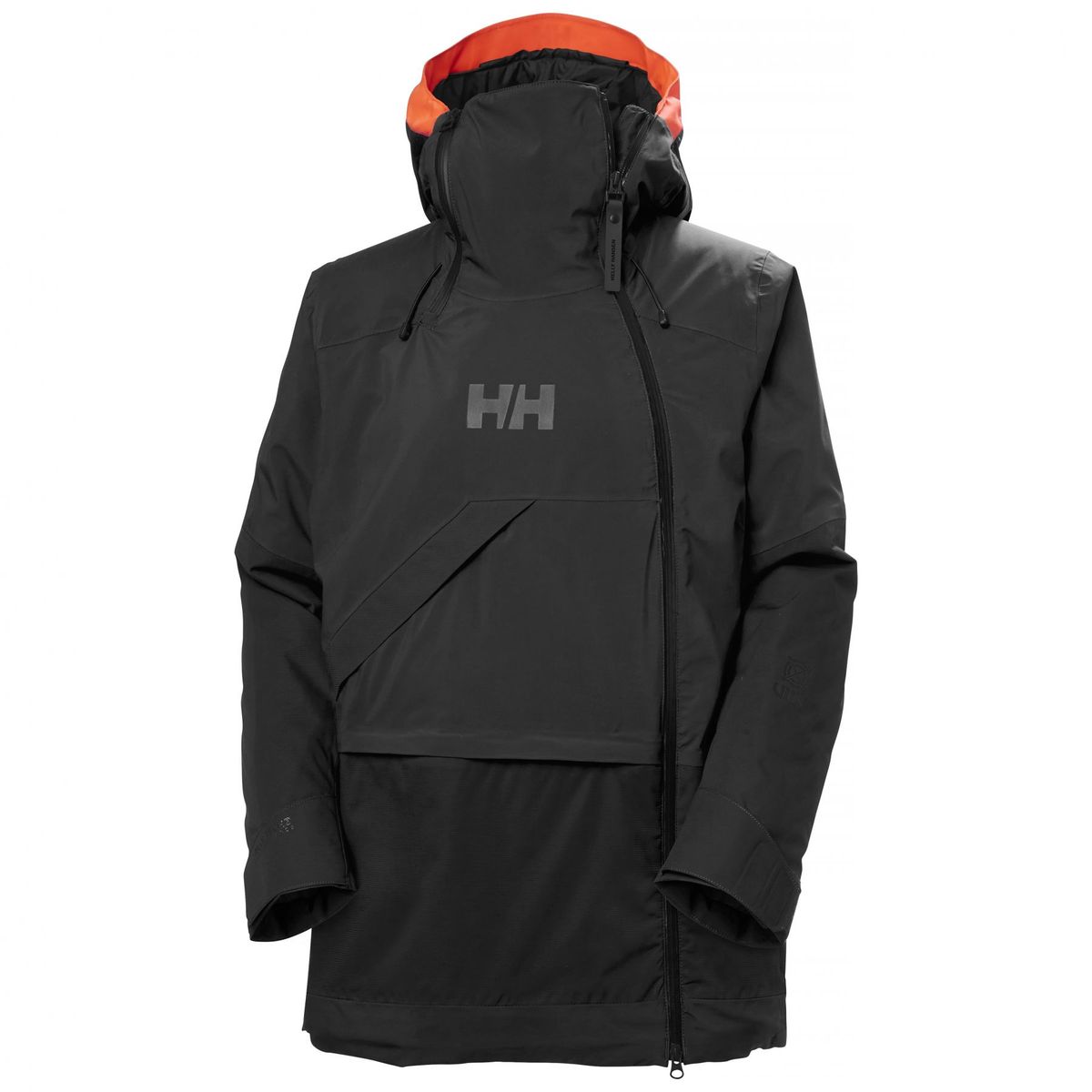 Helly Hansen Powchaser Asymmetric, skijakke, dame, sort