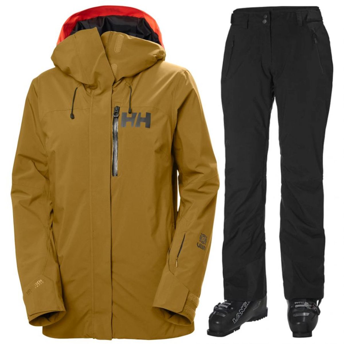 Helly Hansen Powshot/Legendary skisæt, dame, guld/sort