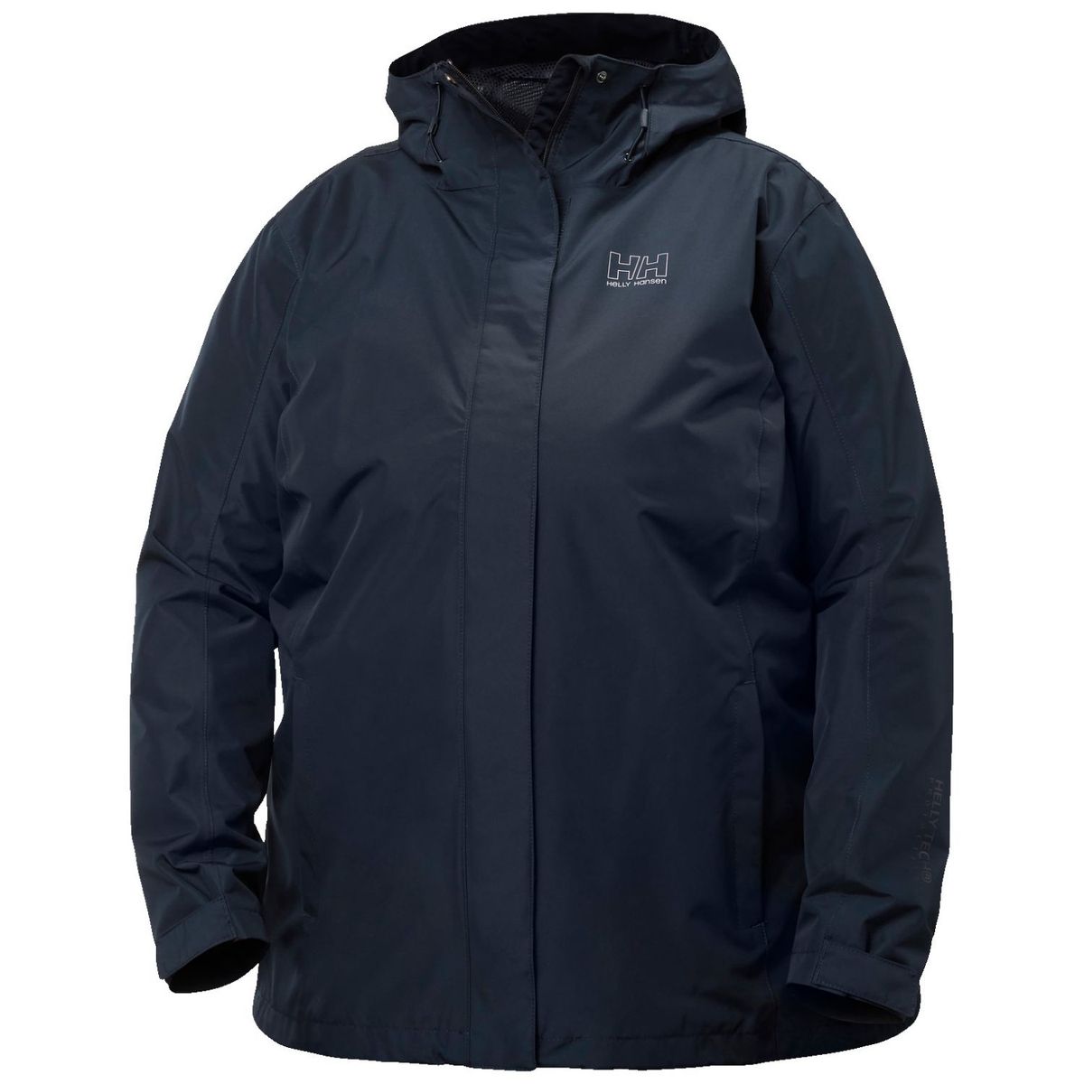 Helly Hansen Seven J Plus, regnjakke, dame, plus size, navy