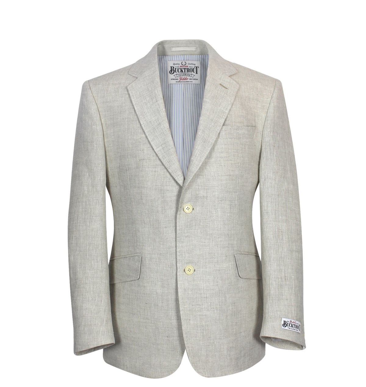 Helmsley Mens Jacket Linen, natur hør linned - 38 UK