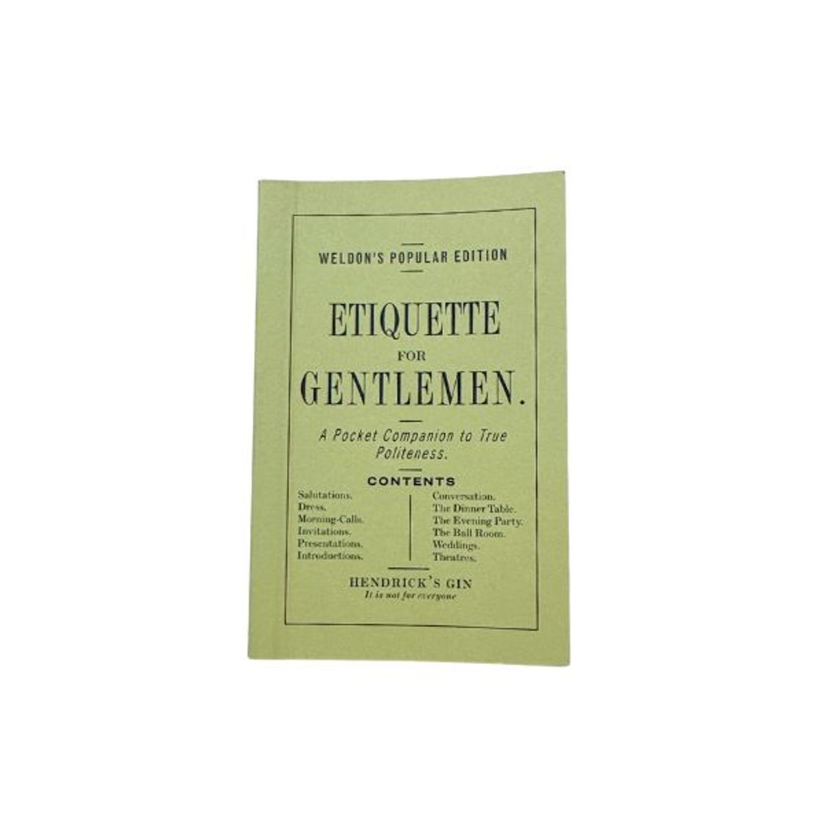 Hendricks "Etiquette For Gentlemen"