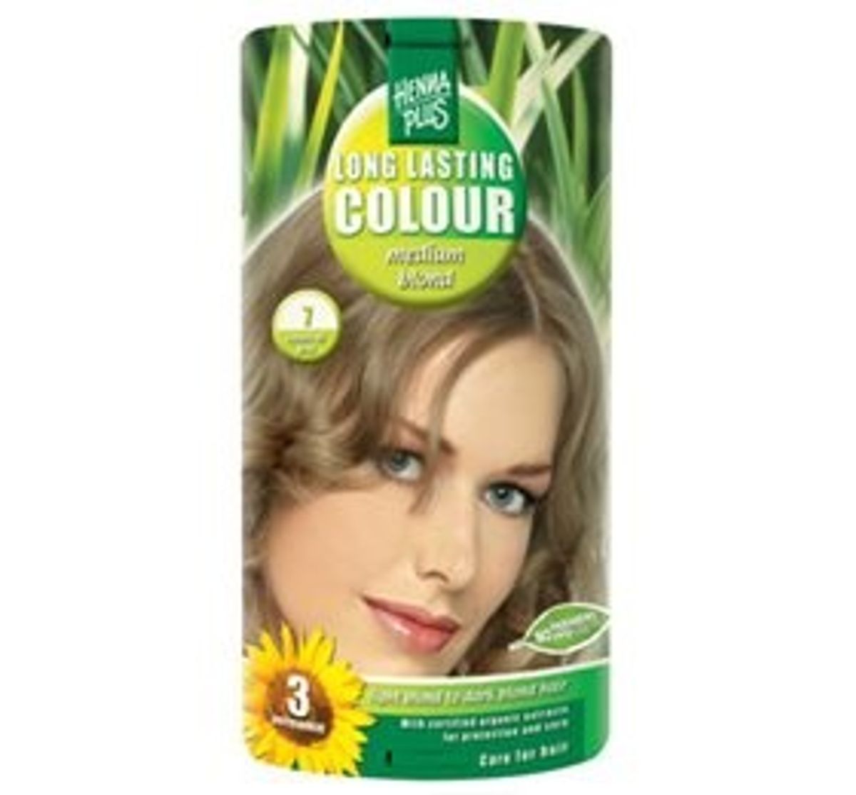 Hennaplus 7 hårfarve medium blond Long Lasting Colour, 40 ml.