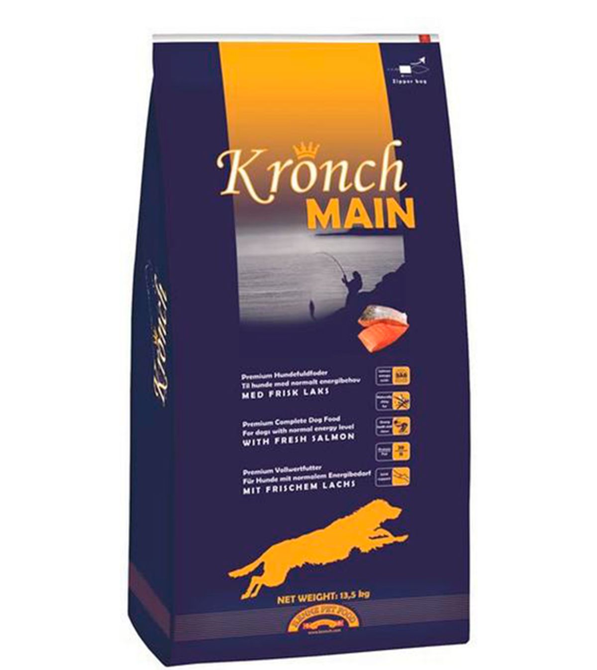 Henne Petfood - Kronch Main Laks 13,5Kg - Hundefoder