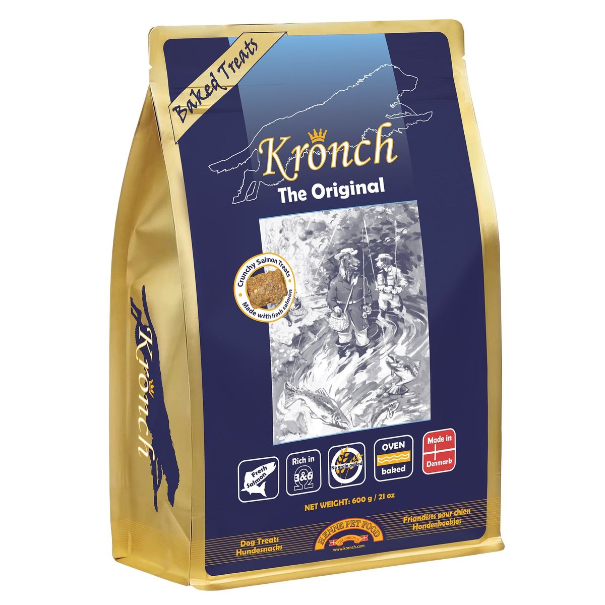 Henne Petfood - Kronch The Original Laks 175g, kornfri, 100% Laks - Hundegodbidder