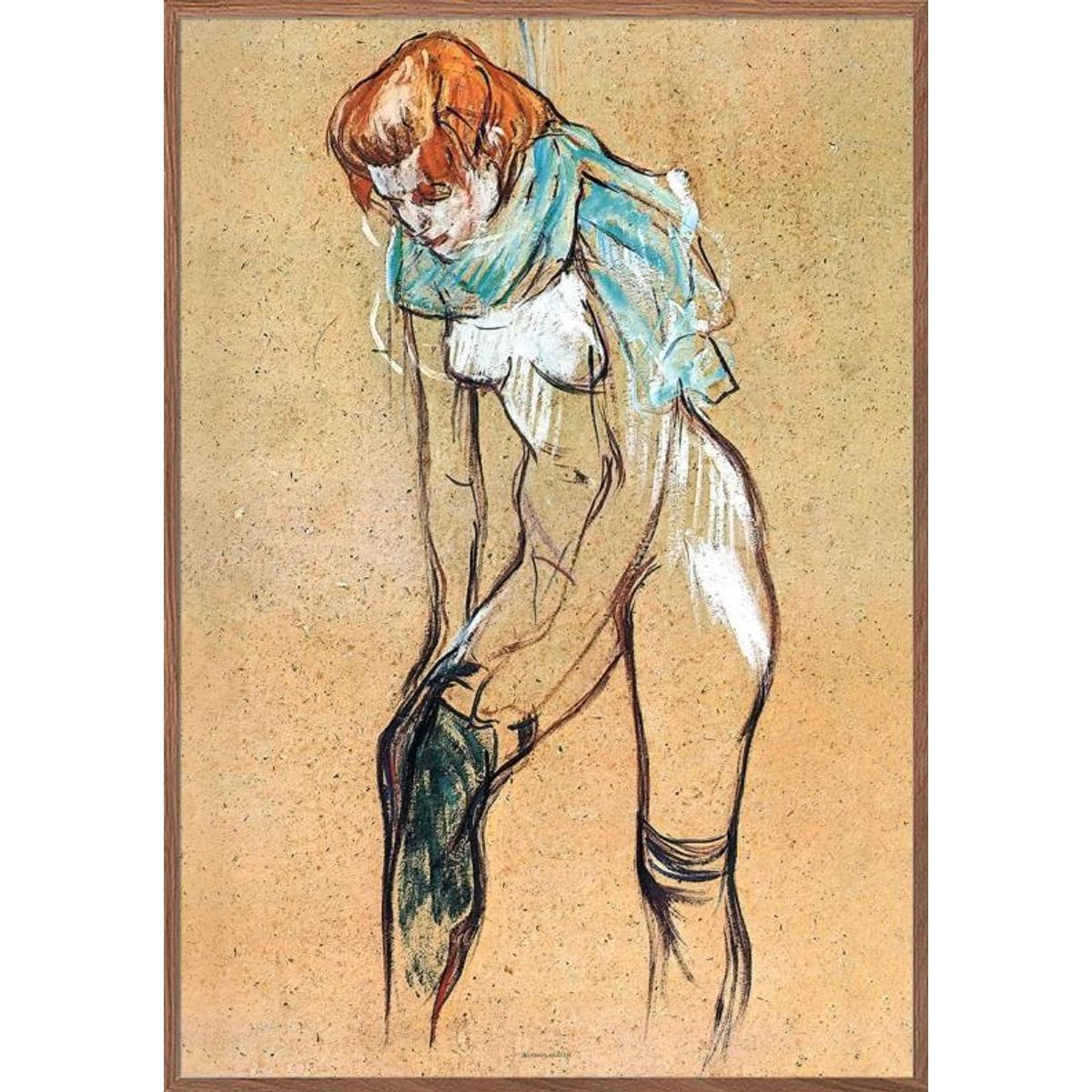 Henri de Toulouse-Lautrec - Woman Pulling on Her Stocking