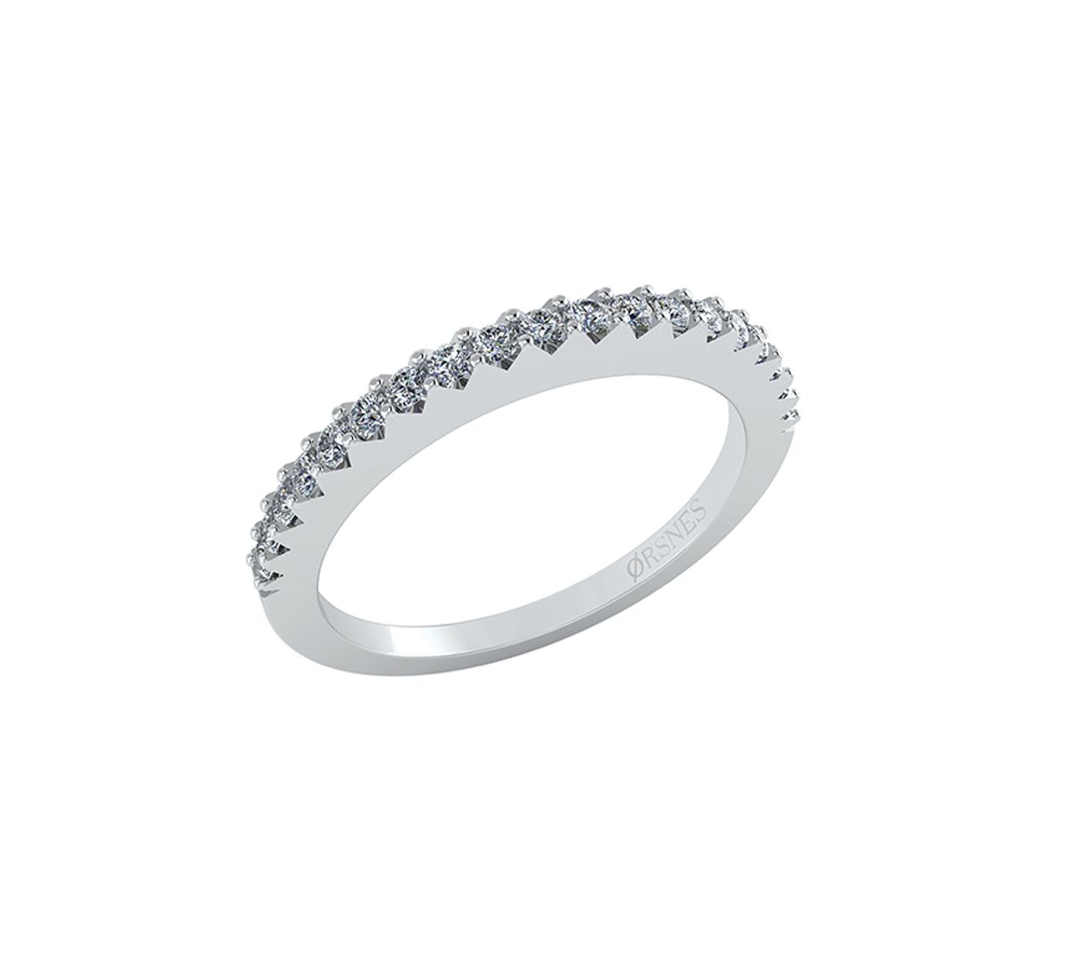 Henrik Ørsnes Design Ring i 14 Karat Hvidguld med Diamanter 0,20 Carat W/SI