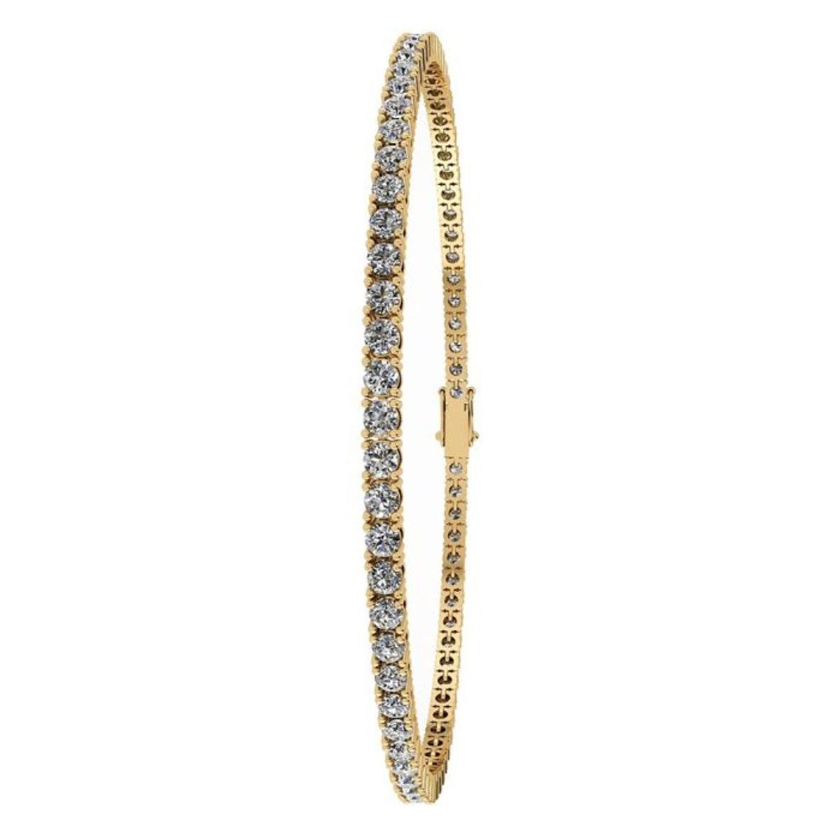 Henrik Ørsnes Design Tennis 14 Karat Guld Armbånd med Brillanter 2,50 Carat W/SI