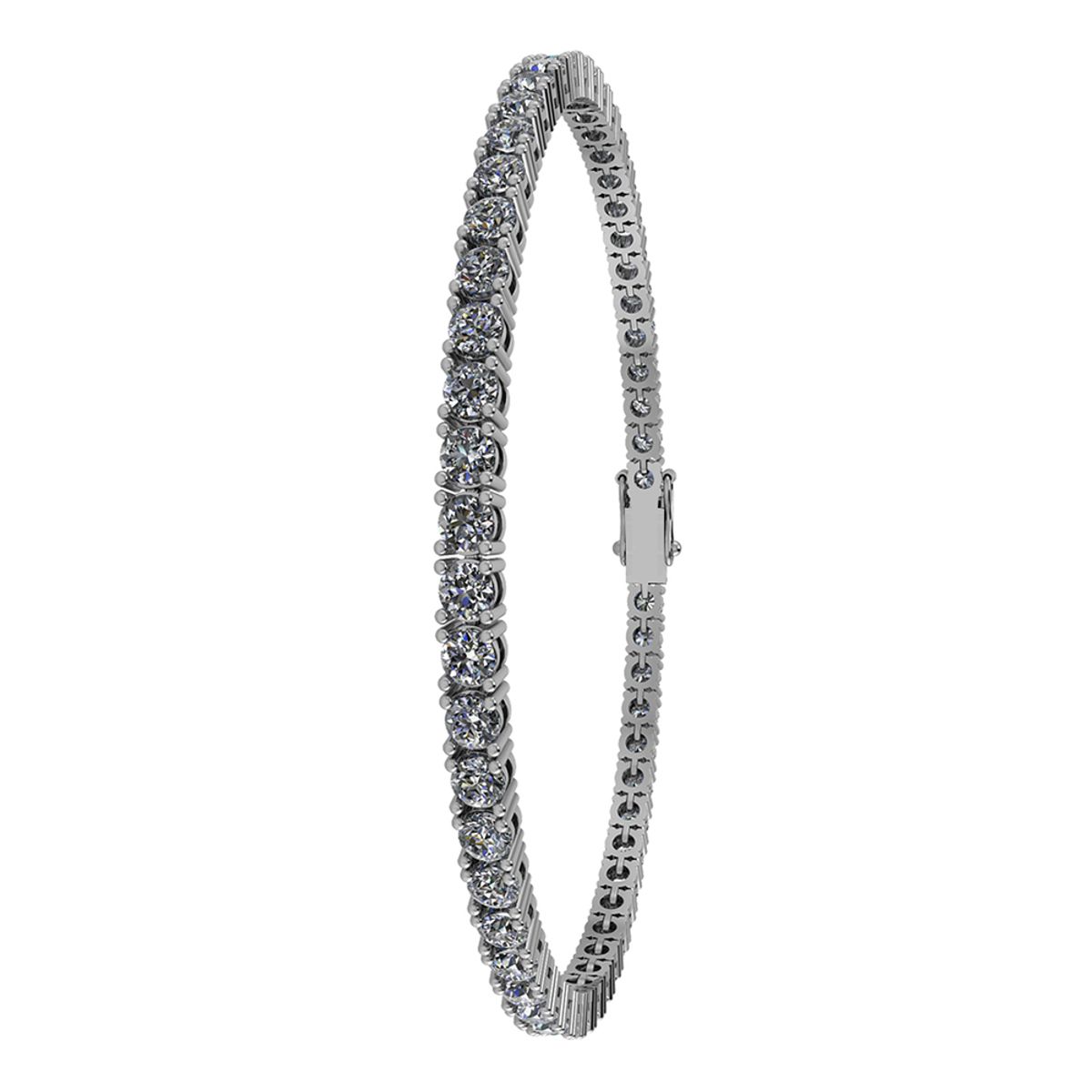 Henrik Ørsnes Design Tennis Armbånd i 14 Karat Hvidguld med Diamanter 5,0 Carat TW/SI