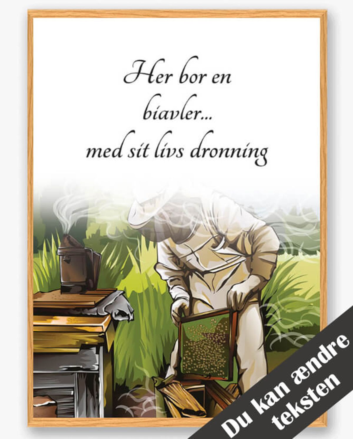 Her bor en biavler... - plakat (Størrelse: L - 50x70cm (B2))