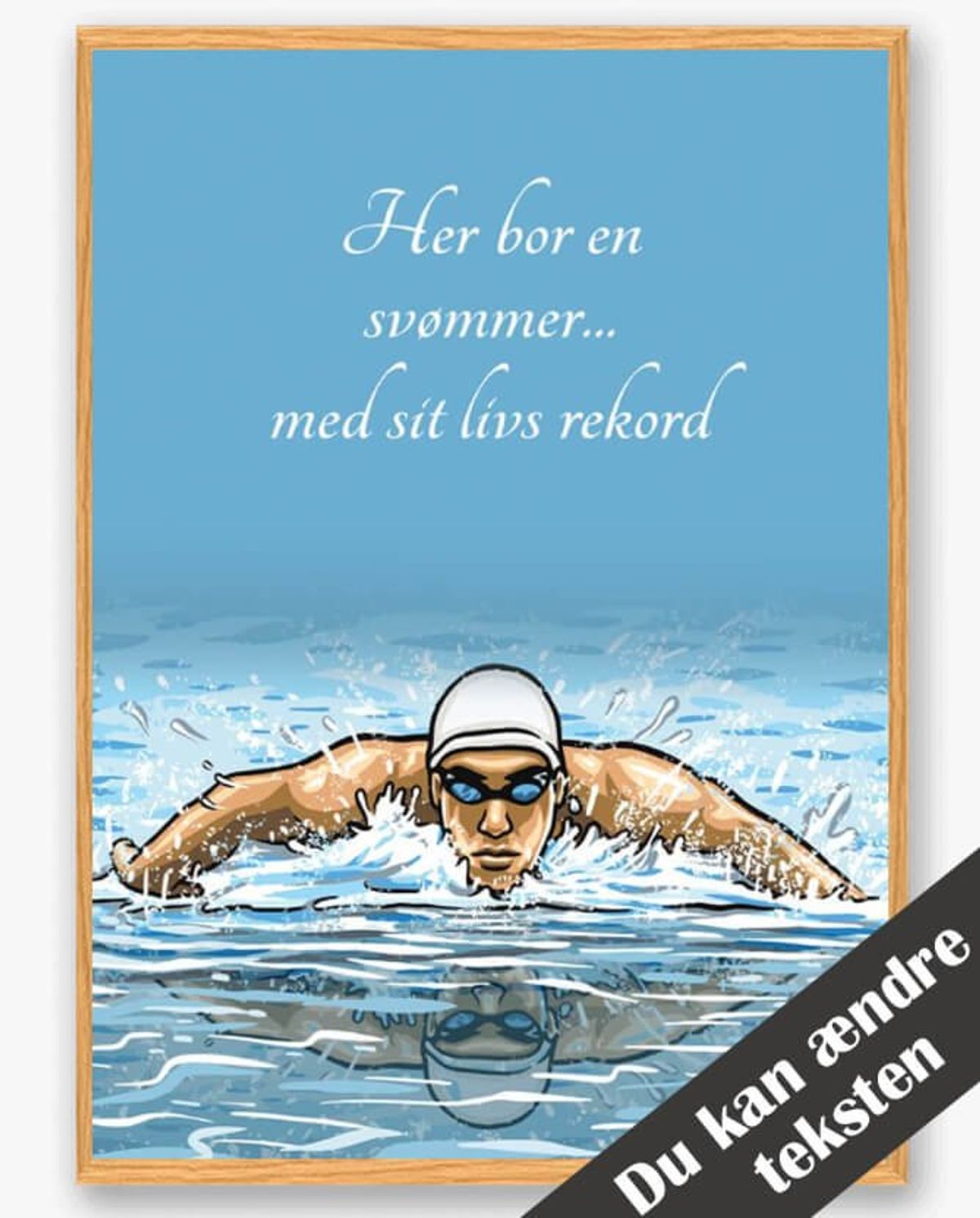 Her bor en sømmer... (dreng) - plakat (Størrelse: L - 50x70cm (B2))