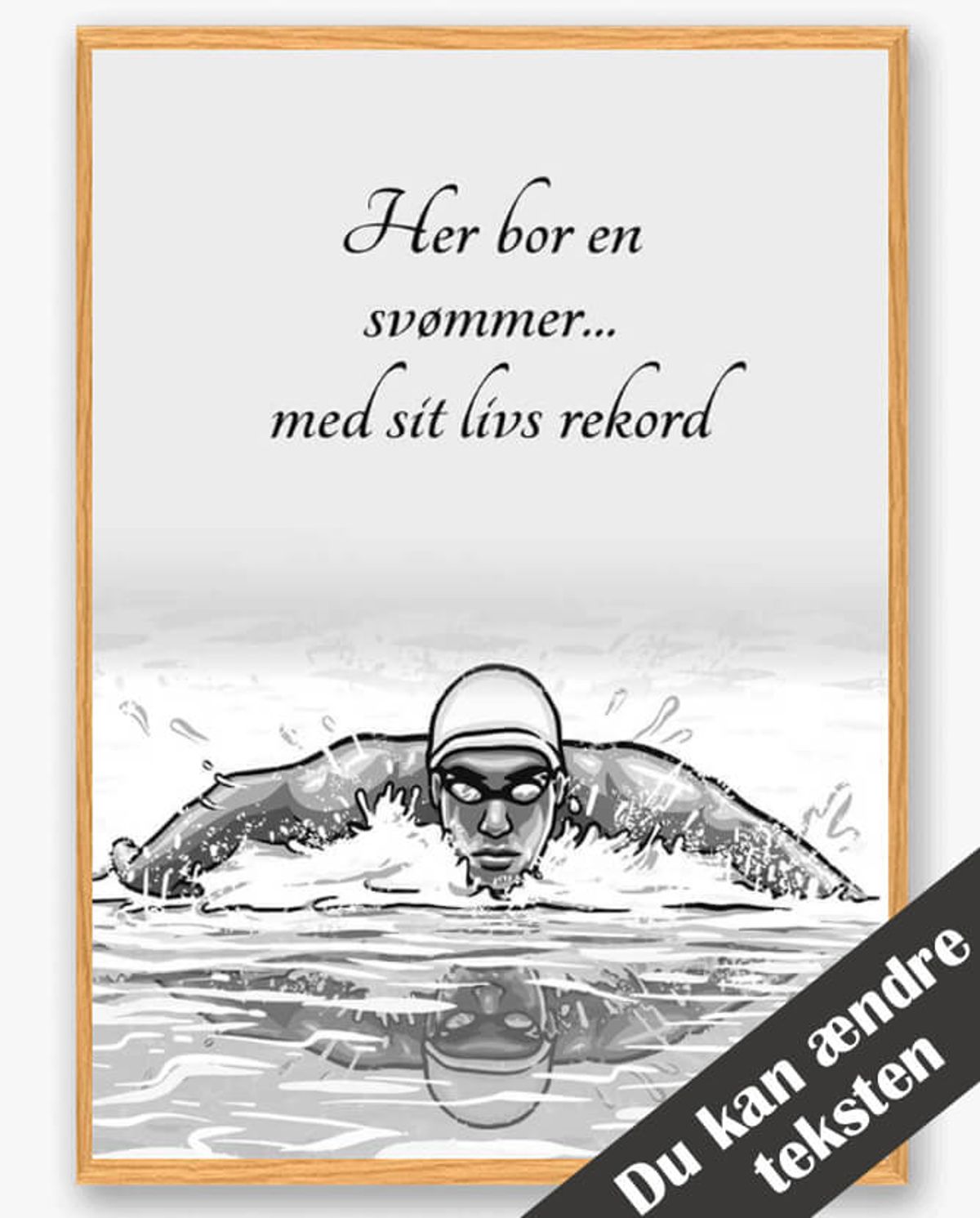 Her bor en sømmer... (dreng) - plakat (Størrelse: M - 30x40cm)