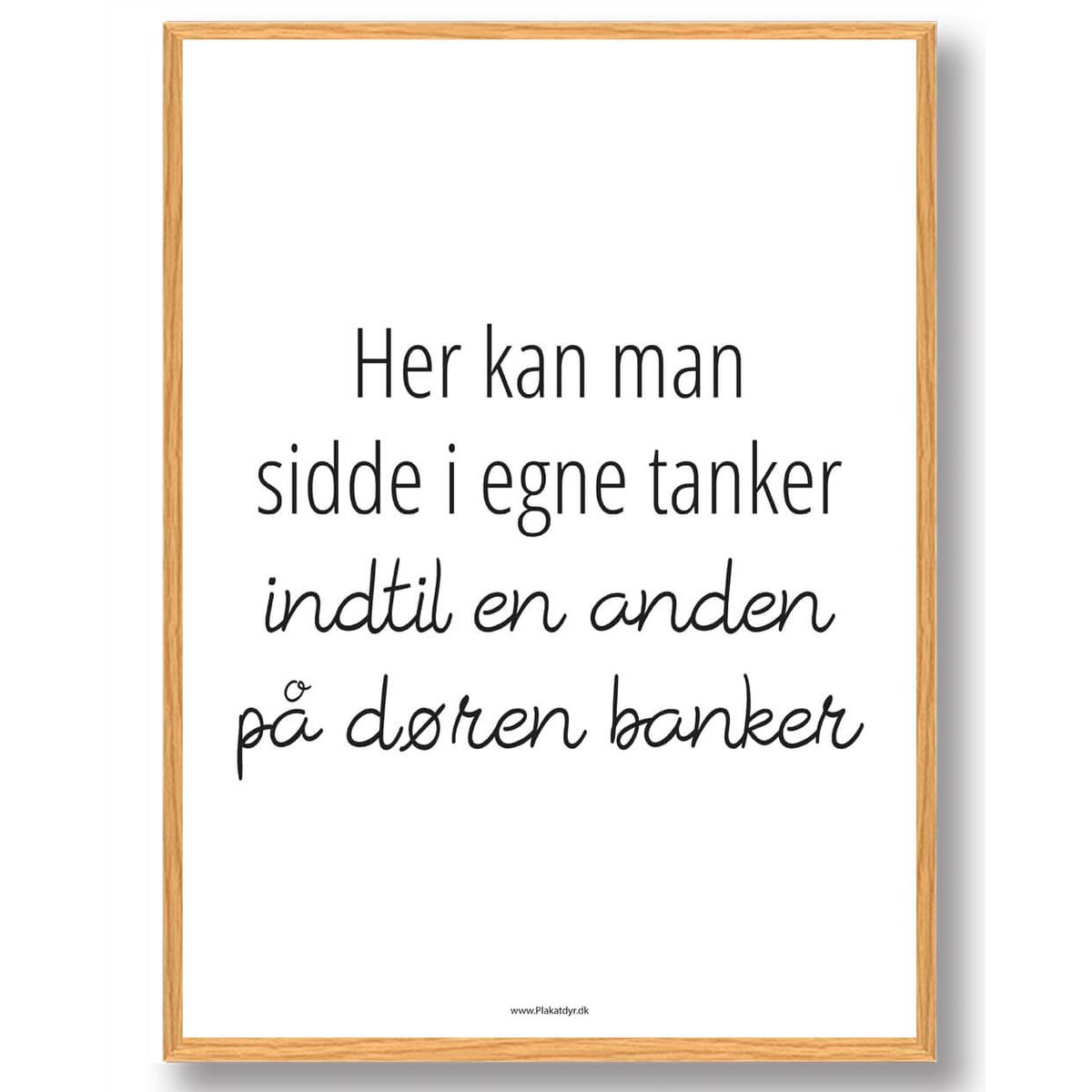 Her kan man sidde... (hvid) - plakat (Størrelse: S - 21x29,7cm (A4))