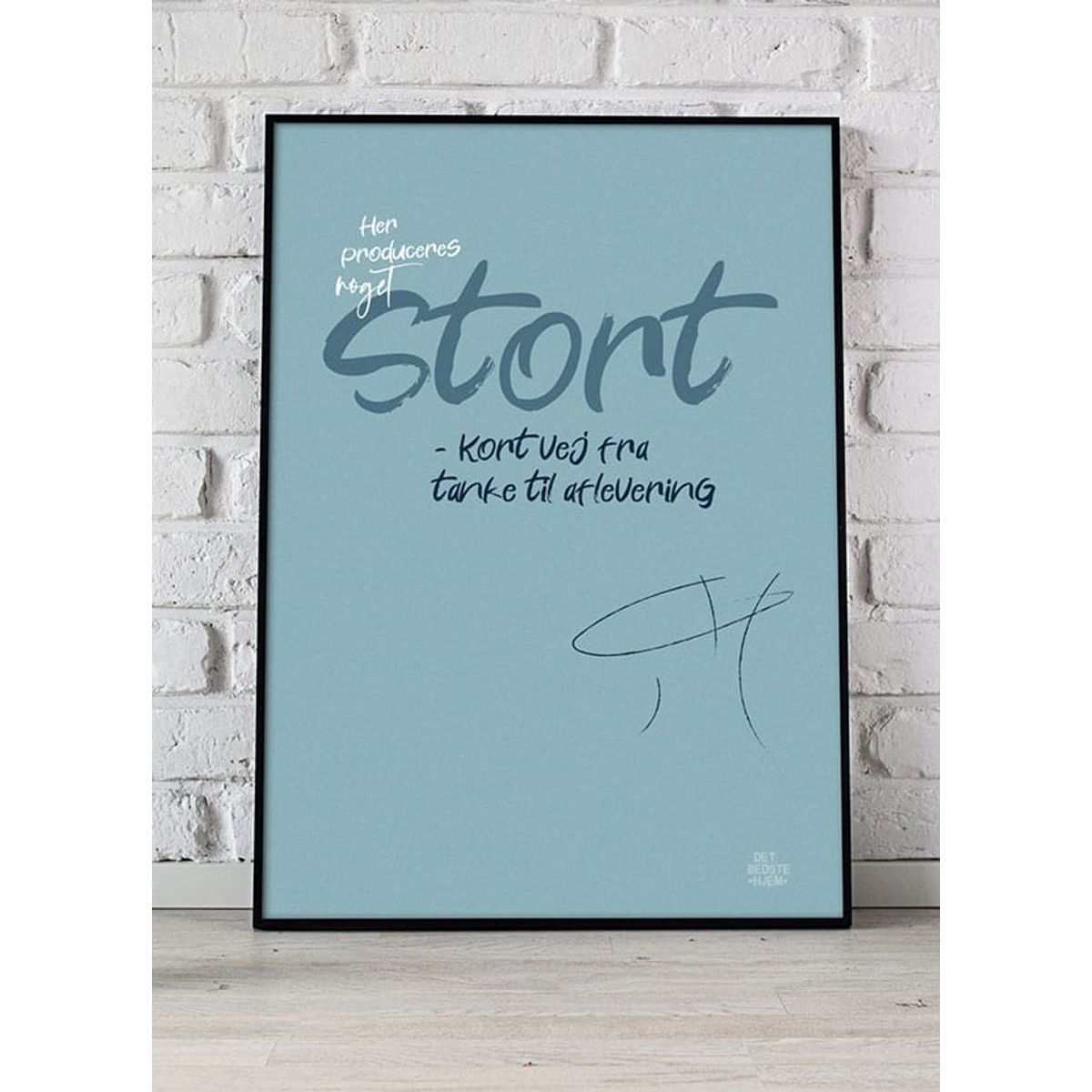 Her produceres noget stort-toiletplakat - 30 x 40 cm - Kr. 219,-