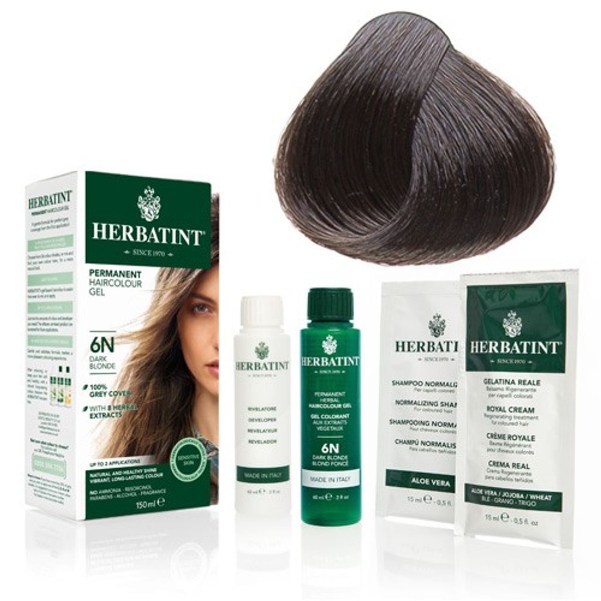 Herbatint 4N hårfarve Chestnut - 135 ml - Herbatint