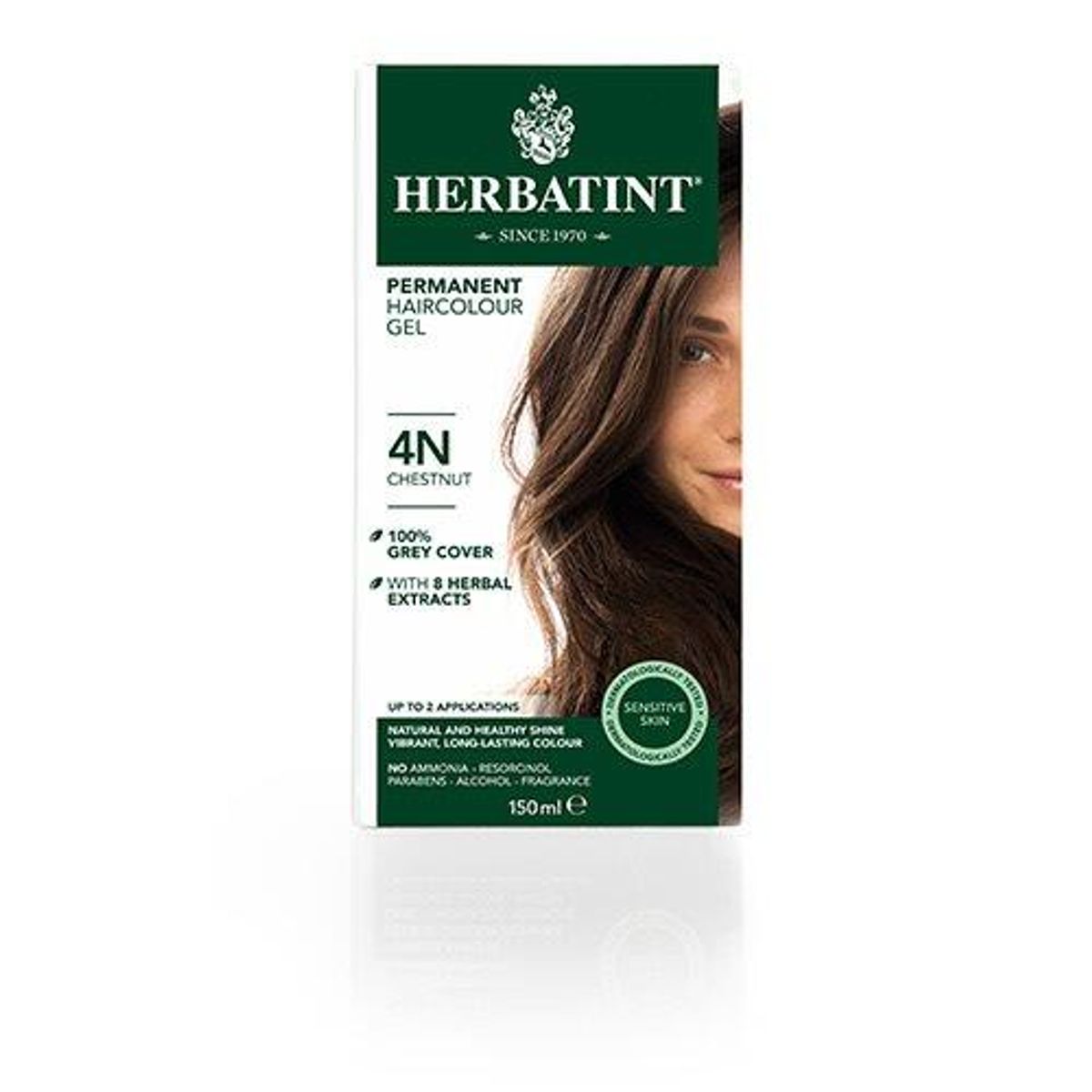 Herbatint 4N hårfarve Chestnut, 150ml