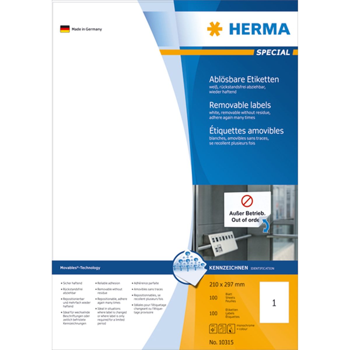 Herma etiket aftagelig 210x297 (100)