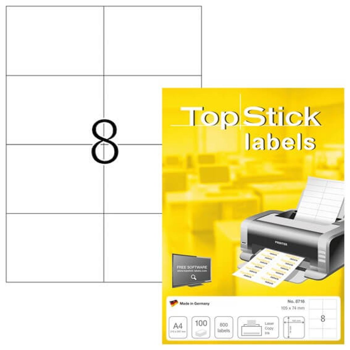 Herma Labels TopStick 105 X 74 mm 100 stk