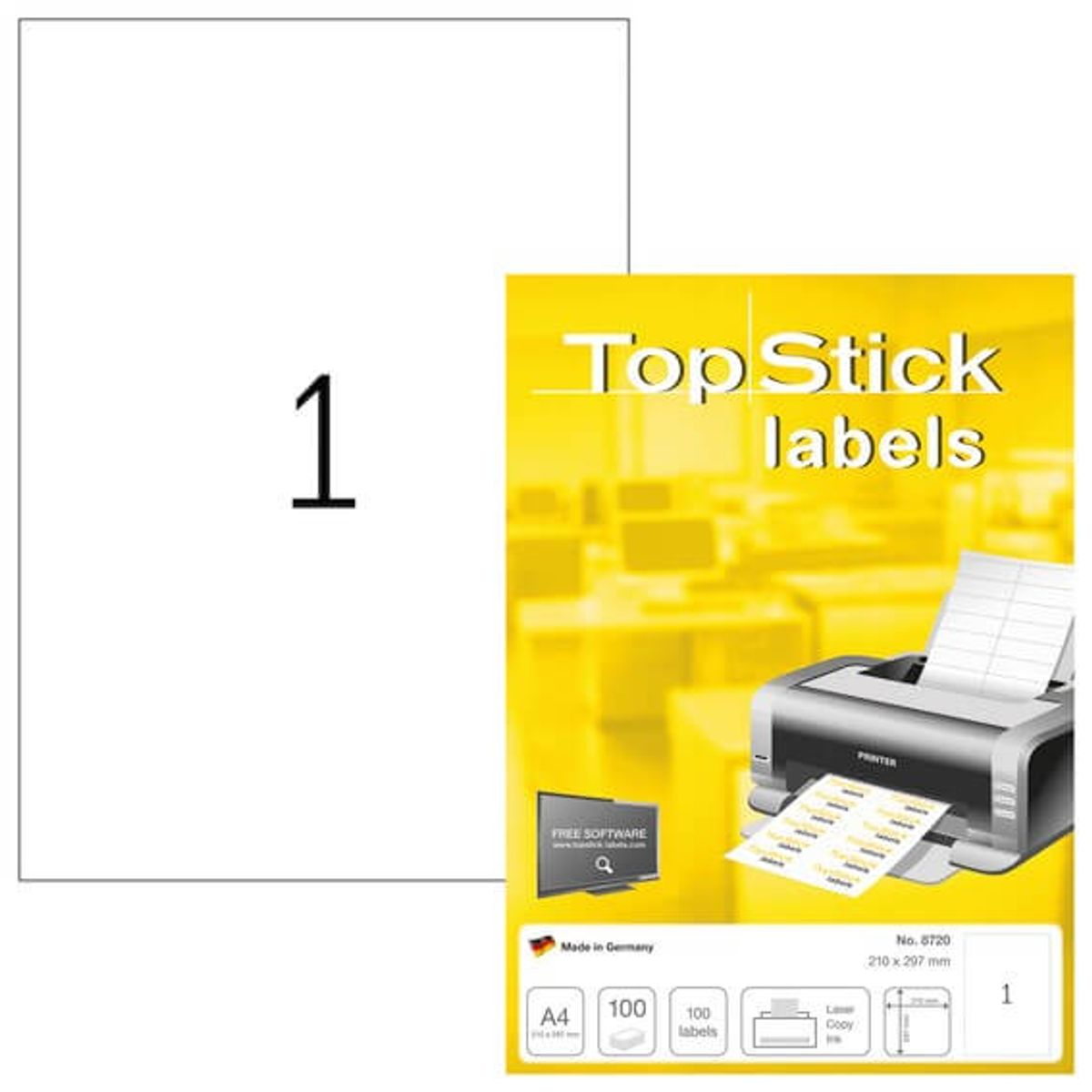 Herma Labels TopStick 210 X 297 mm 100 stk