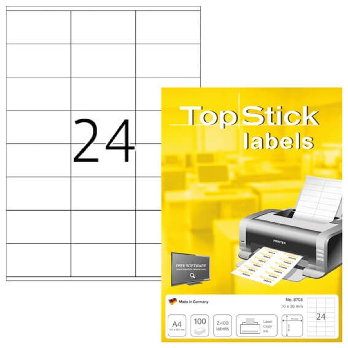 Herma Labels TopStick 70 X 36 mm 100 stk