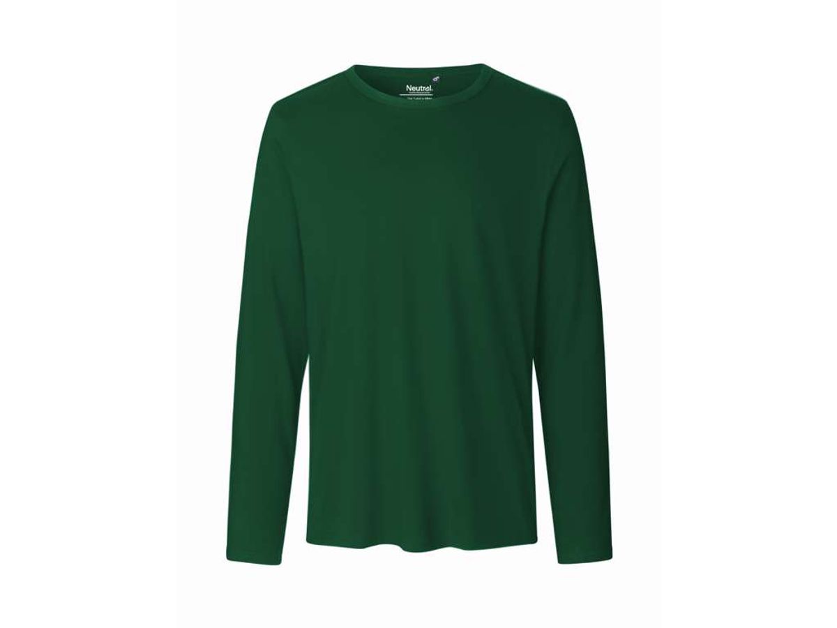 Herre Langærmet T-shirt Neutral O61050 str. L Bottle Green