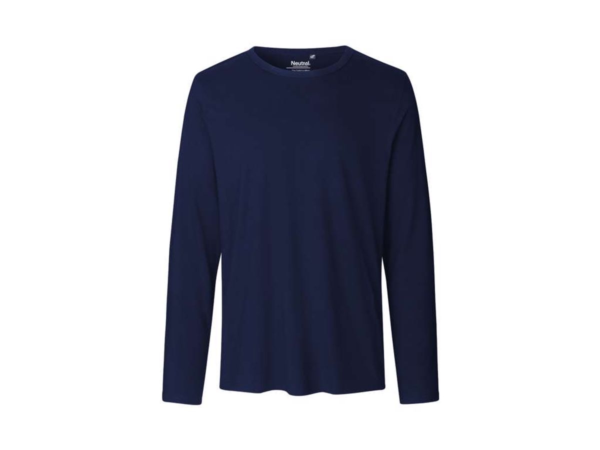 Herre Langærmet T-shirt Neutral O61050 str. M Navy