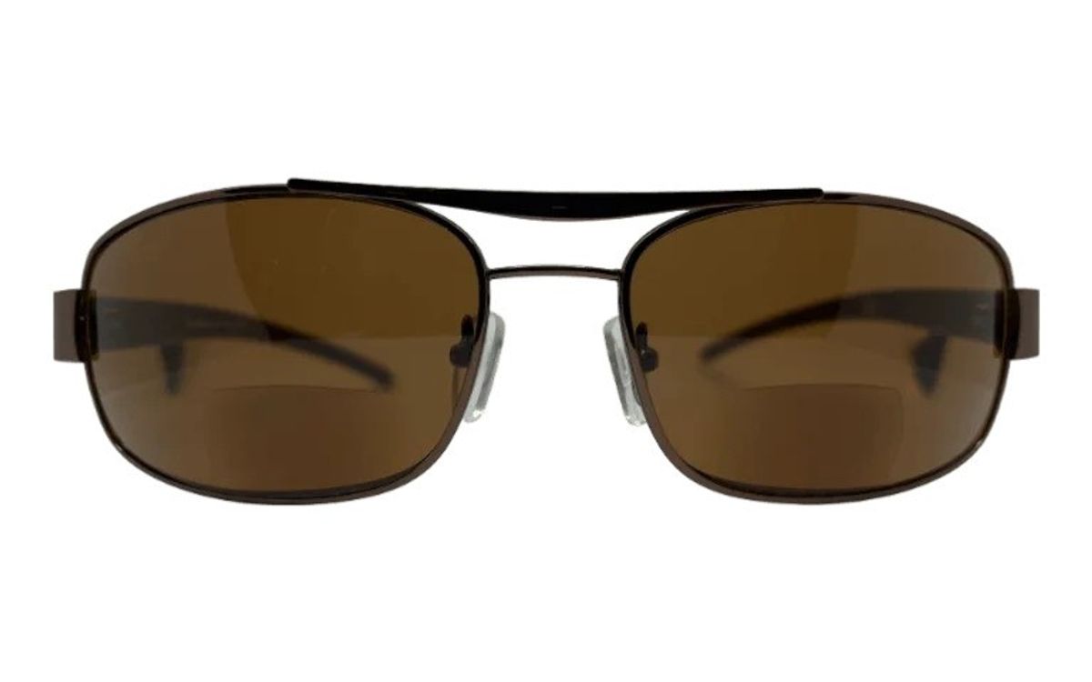 Herre solbrille med læsefelt - brun - NYC6690 - Bifokal