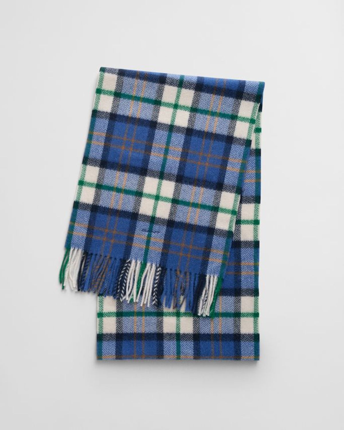 HERRINGBONE CHECK WOOL WOVEN SCARF