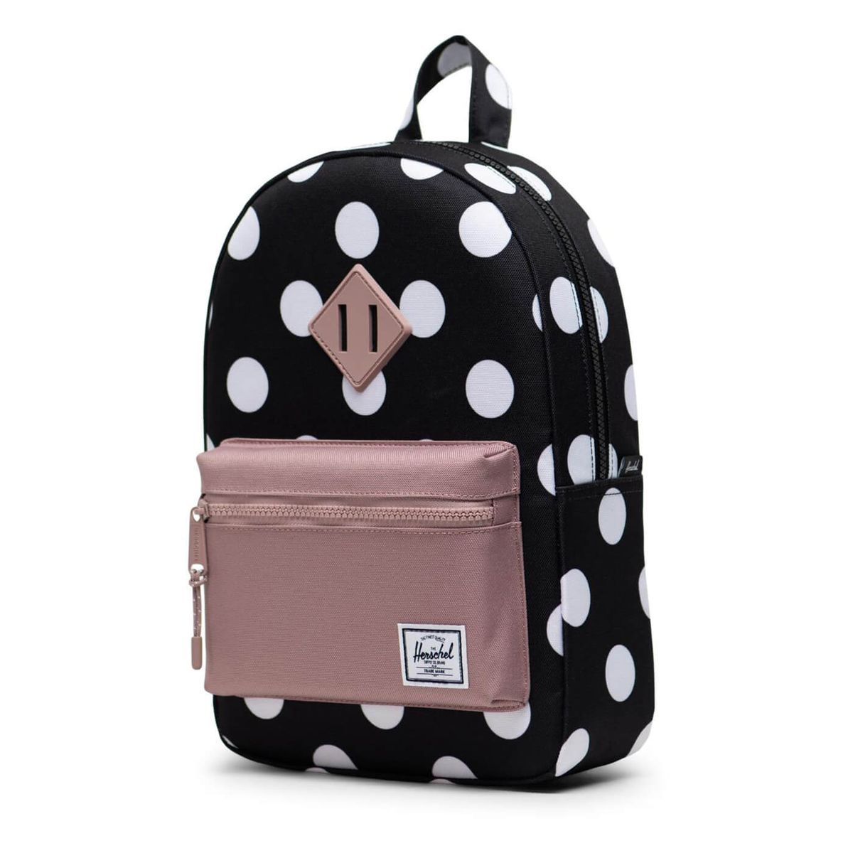 Herschel Heritage Rygsæk Youth Polka Dot Black And White/Ash Rose 9L