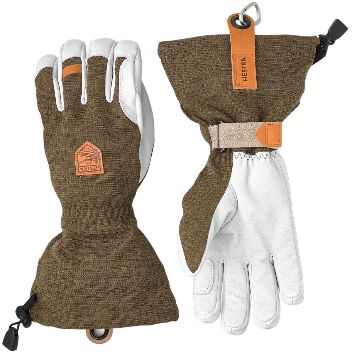 Hestra Army Leather Patrol Gauntlet, skihandsker, olive