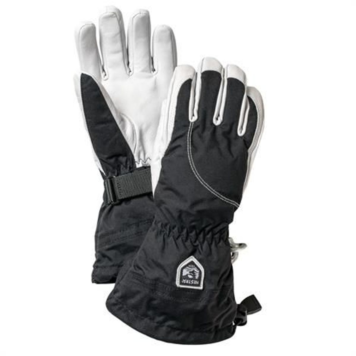 Hestra Heli Ski Female - 5 Finger, Black / Off White