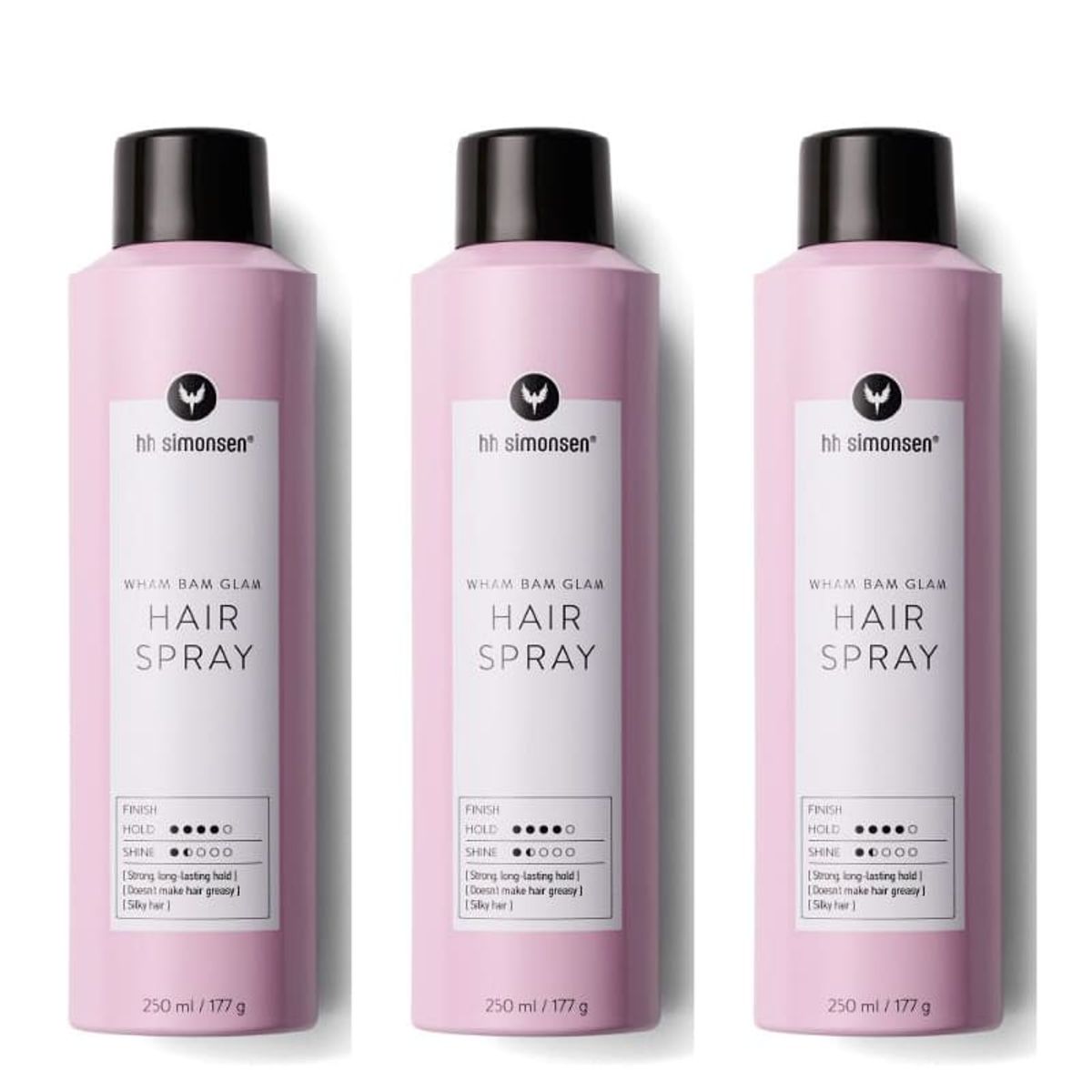 HH Simonsen Hairspray 250ml x 3 stk