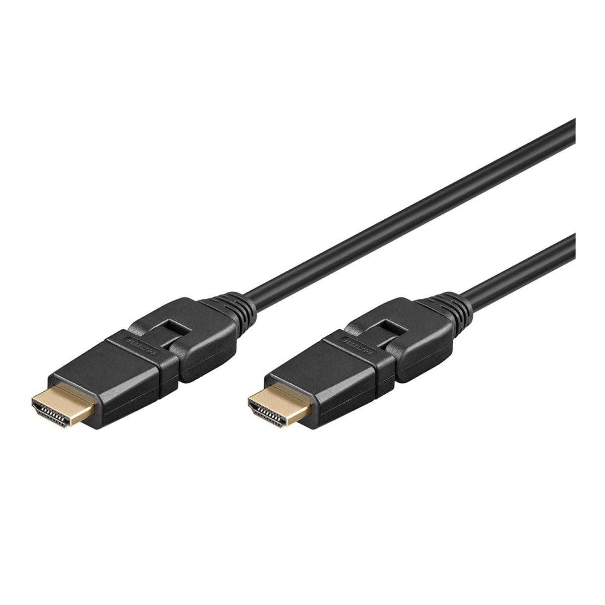 High Speed 360 ° vinklet HDMI kabel - 4K Ultra HD - 2 m